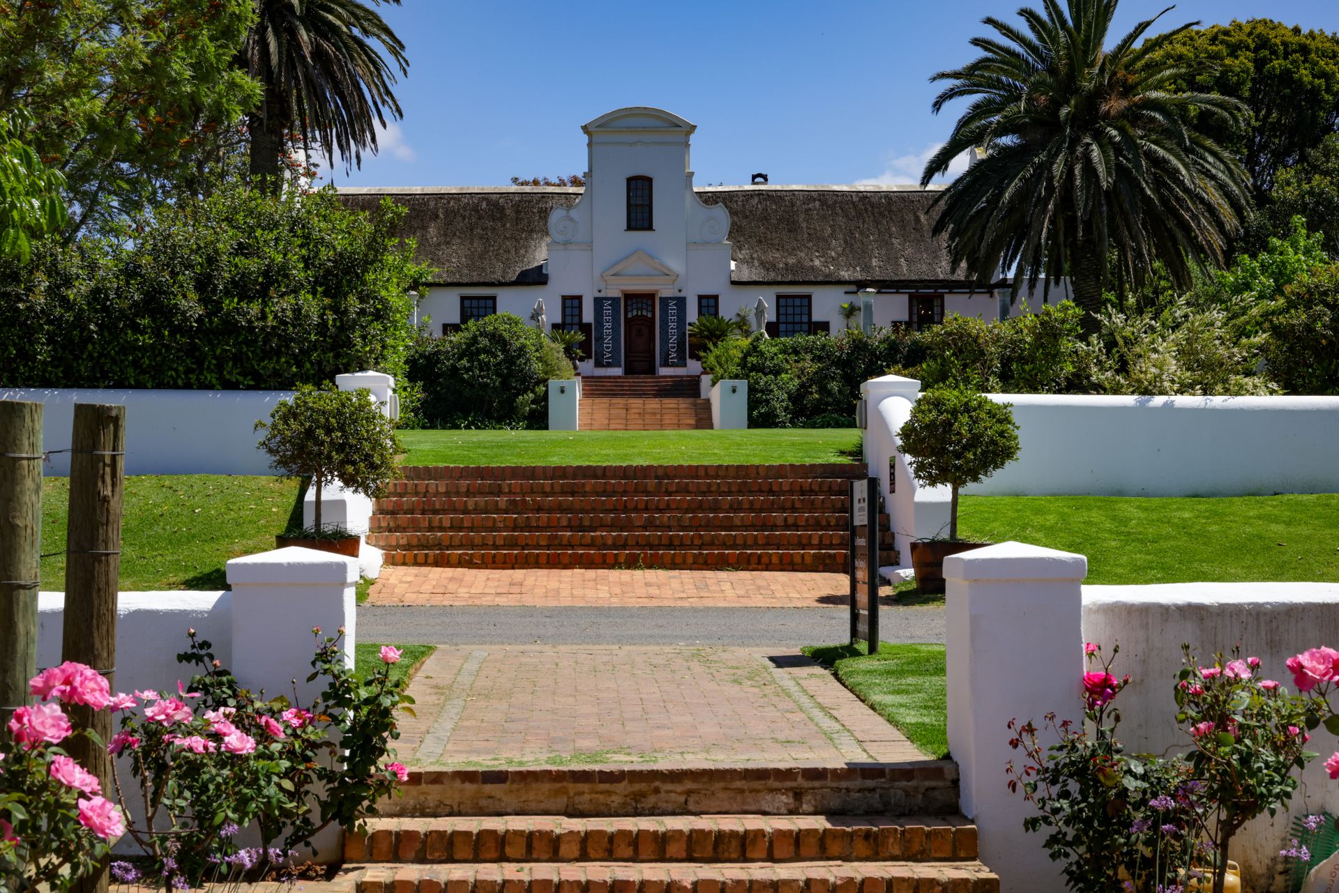 Manicured South African garden estate with lush green lawn